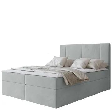 Salricus Sängpaket Kontinentalsäng 180x200 cm med Förvaring - Ljusgrå - Möbler - Säng - Kontinentalsäng
