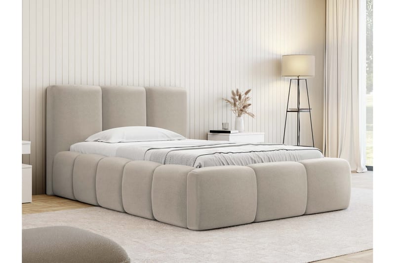 Salvenor Sängram med Förvaring 90x200 cm - Beige - Möbler - Säng - Sängram & sängstomme