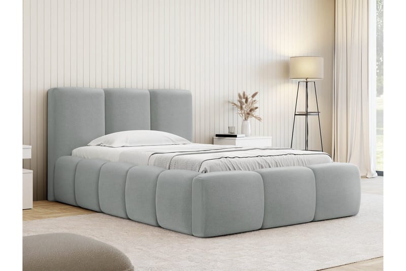 Salvenor Sängram med Förvaring 90x200 cm - Grå - Möbler - Säng - Sängram & sängstomme