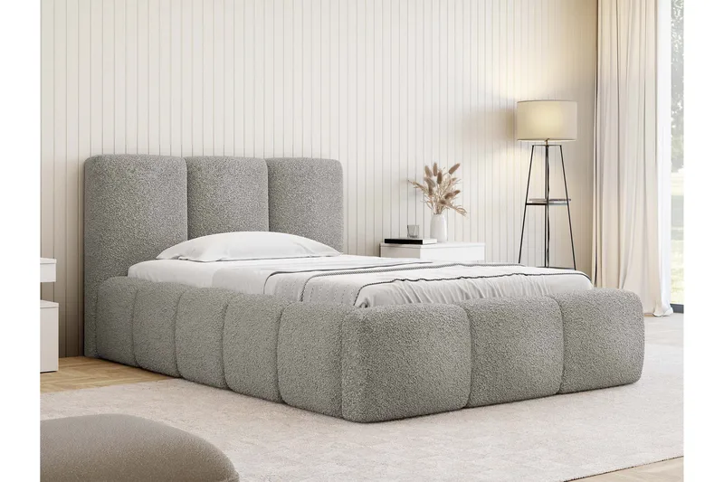 Salvenor Sängram med Förvaring 90x200 cm - Grå - Möbler - Säng - Sängram & sängstomme