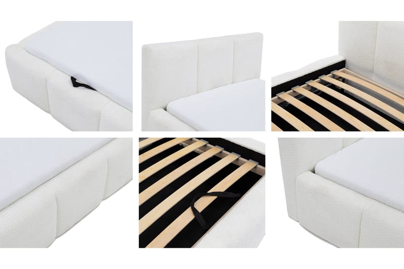 Salvenor Sängram med Förvaring 90x200 cm - Vit - Möbler - Säng - Sängram & sängstomme