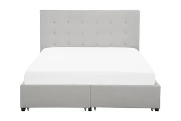 Sandrick Dubbelsäng med Förvaring 140x200 - Grå - Möbler - Säng - Sängram & sängstomme