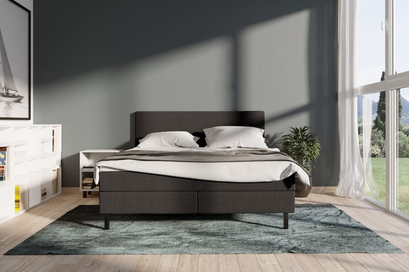 Select No 2 Komplett Sängpaket 180x200 - Mörkgrå/Svart - Möbler - Säng - Komplett sängpaket