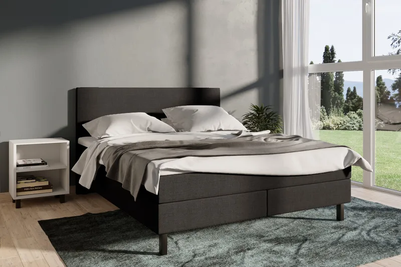 Select No 2 Komplett Sängpaket 180x200 - Mörkgrå/Svart - Möbler - Säng - Komplett sängpaket
