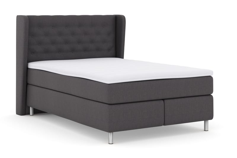 Select No 3 Komplett Sängpaket 140x200 Fast - Mörkgrå/Metall - Möbler - Säng - Komplett sängpaket