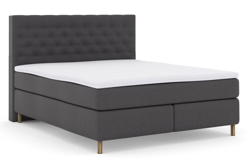 Select No 3 Komplett Sängpaket 160x200 Fast - Mörkgrå/Koppar - Möbler - Säng - Komplett sängpaket