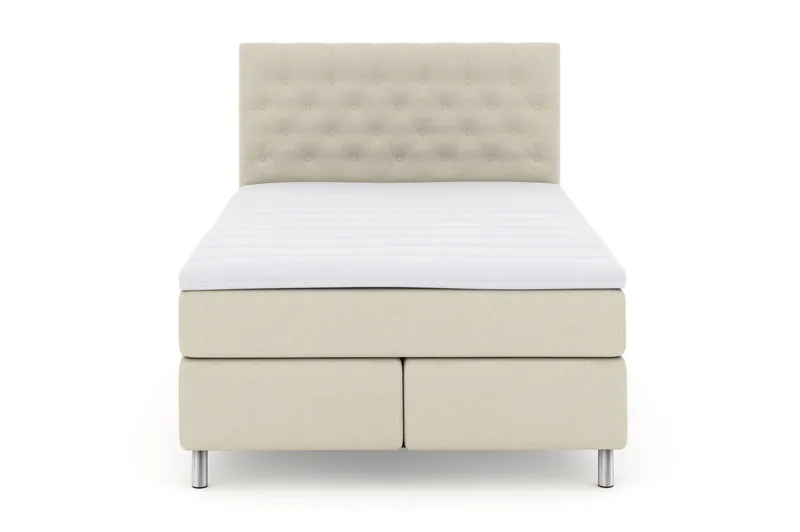 Select No 3 Kontinentalsäng 140x200 Fast/Medium, Beige/Metall