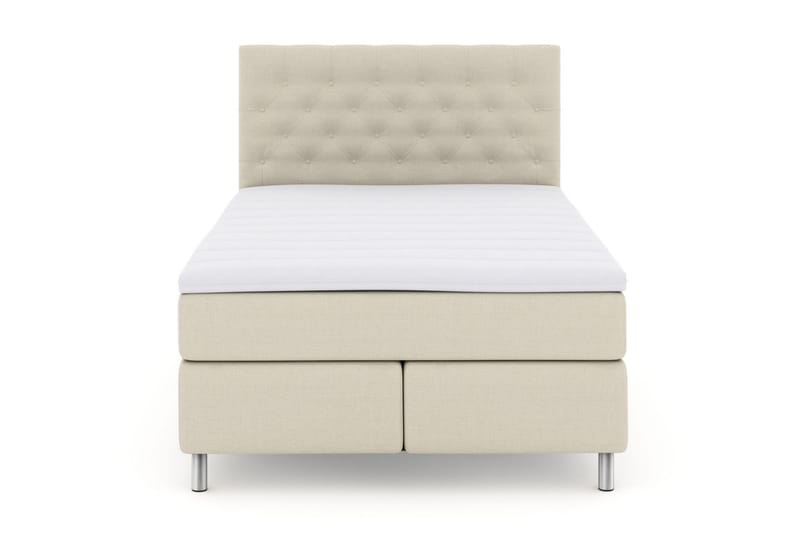 Select No 3 Kontinentalsäng 140x200 Medium, Beige/Metall