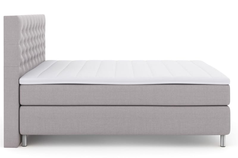 Select No 3 Kontinentalsäng 160x200 Fast/Medium - Ljusgrå/Metall - Möbler - Säng - Kontinentalsäng