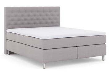 Select No 3 Kontinentalsäng 160x200 Fast/Medium - Ljusgrå/Metall - Möbler - Säng - Kontinentalsäng