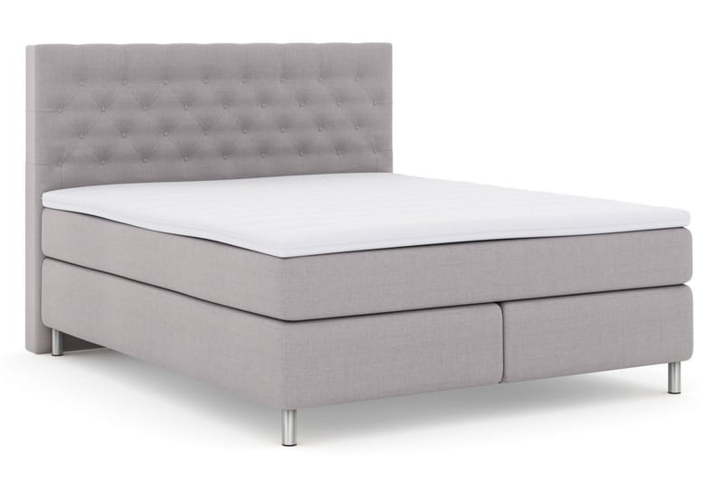 Select No 3 Kontinentalsäng 160x200 Fast/Medium - Ljusgrå/Metall - Möbler - Säng - Kontinentalsäng