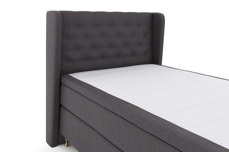 Select No 4 Komplett Sängpaket 120x200 Fast - Mörkgrå/Guld - Möbler - Säng - Komplett sängpaket