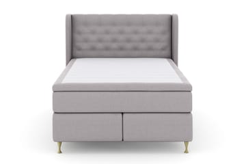 Select No 4 Komplett Sängpaket 140x200 Fast/Medium - Ljusgrå/Guld - Möbler - Säng - Komplett sängpaket