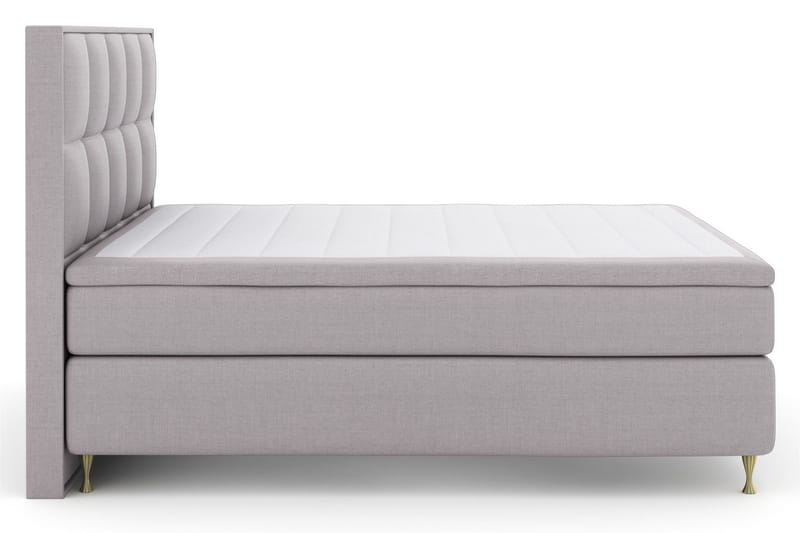 Select No 4 Komplett Sängpaket 160x200 Fast - Ljusgrå/Guld - Möbler - Säng - Komplett sängpaket