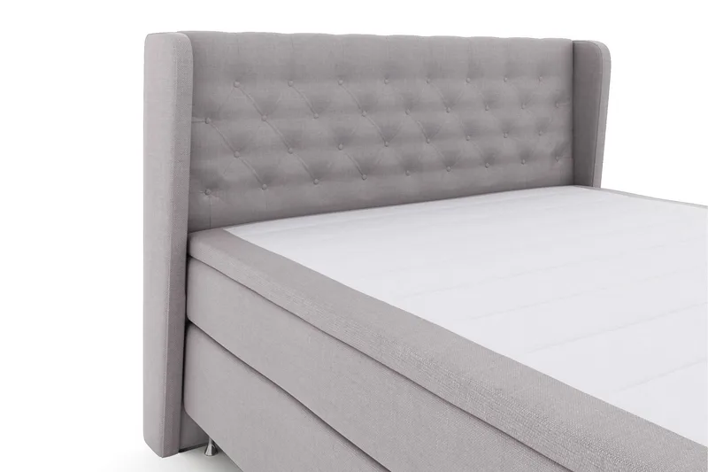 Select No 4 Komplett Sängpaket 160x200 Fast - Ljusgrå/Silver - Möbler - Säng - Komplett sängpaket