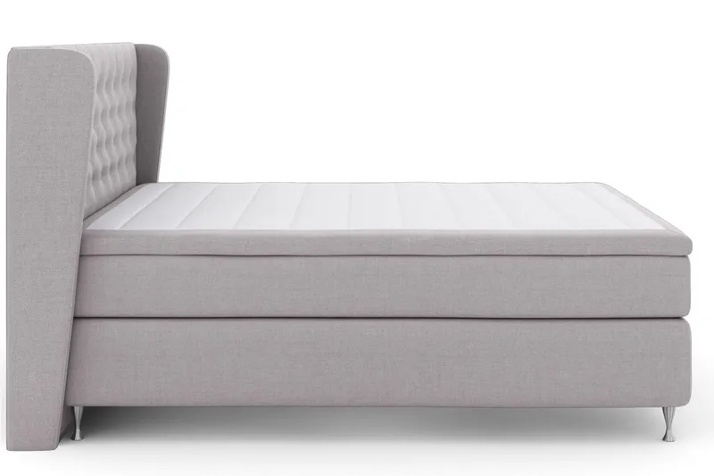 Select No 4 Komplett Sängpaket 160x200 Fast - Ljusgrå/Silver - Möbler - Säng - Komplett sängpaket