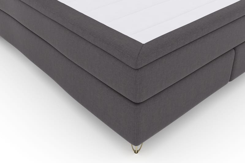 Select No 4 Komplett Sängpaket 180x200 Fast - Mörkgrå/Metall V-form - Möbler - Säng - Komplett sängpaket