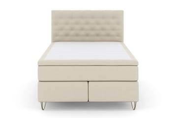 Select No 4 Kontinentalsäng 140x200 Fast/Medium - Beige/Metall V-Form - Möbler - Säng - Kontinentalsäng