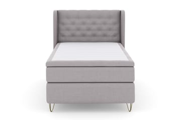 Select No 5 Komplett Sängpaket 120x200 Medium Latex - Ljusgrå/Metall V-form - Möbler - Säng - Komplett sängpaket