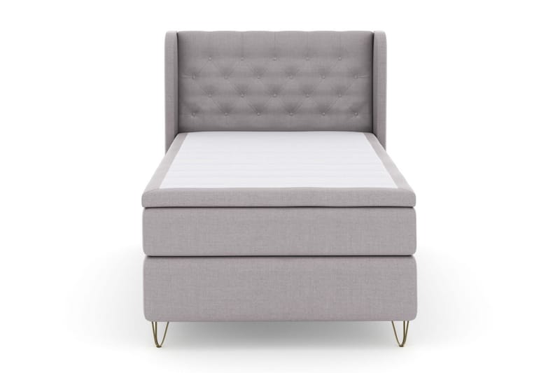 Select No 5 Komplett Sängpaket 120x200 Medium Latex - Ljusgrå/Metall V-form - Möbler - Säng - Komplett sängpaket