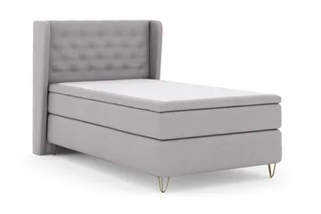 Select No 5 Komplett Sängpaket 120x200 Medium Latex - Ljusgrå/Metall V-form - Möbler - Säng - Komplett sängpaket