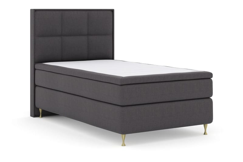 Select No 5 Komplett Sängpaket 120x200 Medium Watergel - Mörkgrå/Guld - Möbler - Säng - Komplett sängpaket