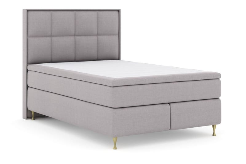 Select No 5 Komplett Sängpaket 140x200 Medium Watergel - Ljusgrå/Guld - Möbler - Säng - Komplett sängpaket