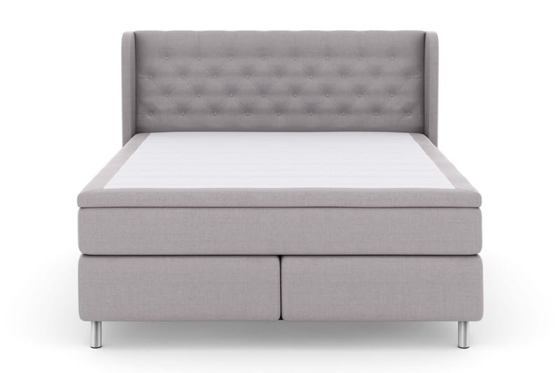 Select No 5 Komplett Sängpaket 160x200 Fast Watergel, Ljusgrå/Metall
