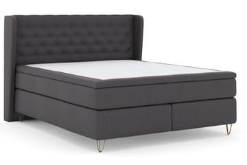 Select No 5 Komplett Sängpaket 160x200 Fast/Medium Watergel - Mörkgrå/Metall V-form - Möbler - Säng - Komplett sängpaket