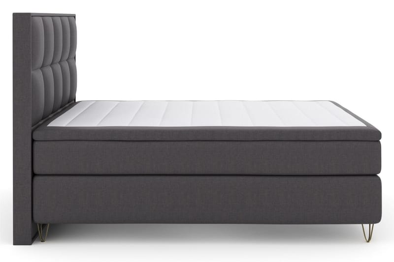Select No 5 Komplett Sängpaket 180x200 Fast Watergel - Mörkgrå/Metall V-form - Möbler - Säng - Komplett sängpaket