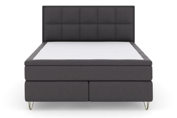 Select No 5 Komplett Sängpaket 180x200 Fast Watergel - Mörkgrå/Metall V-form - Möbler - Säng - Komplett sängpaket