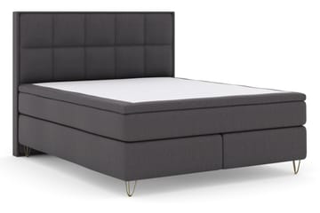 Select No 5 Komplett Sängpaket 180x200 Fast Watergel - Mörkgrå/Metall V-form - Möbler - Säng - Komplett sängpaket