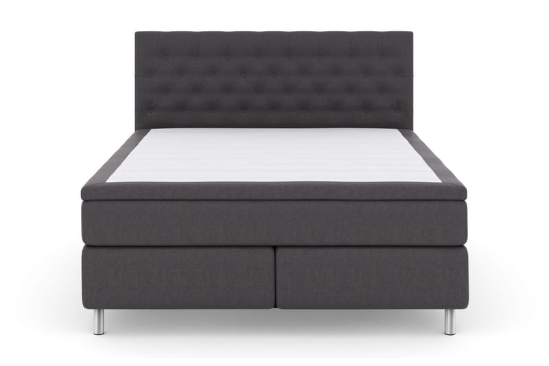 Select No 5 Komplett Sängpaket 180x200 Fast Watergel, Mörkgrå/Metall
