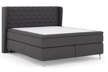 Select No 5 Komplett Sängpaket 180x200 Fast Watergel - Mörkgrå/Silver - Möbler - Säng - Komplett sängpaket