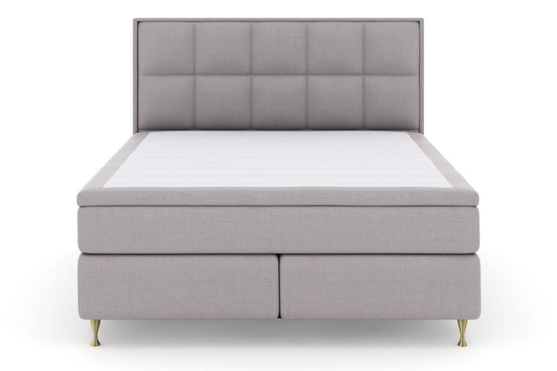 Select No 5 Komplett Sängpaket 180x200 Fast/Medium Latex - Ljusgrå/Guld - Möbler - Säng - Komplett sängpaket