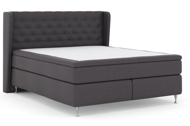 Select No 5 Komplett Sängpaket 180x200 Fast/Medium Latex - Mörkgrå/Silver - Möbler - Säng - Komplett sängpaket