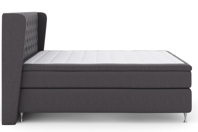 Select No 5 Komplett Sängpaket 180x200 Fast/Medium Latex - Mörkgrå/Silver - Möbler - Säng - Komplett sängpaket