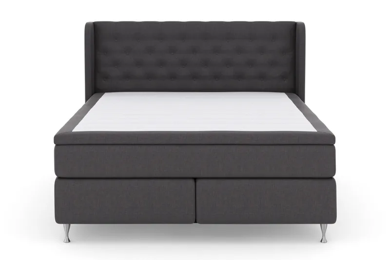 Select No 5 Komplett Sängpaket 180x200 Fast/Medium Latex - Mörkgrå/Silver - Möbler - Säng - Komplett sängpaket