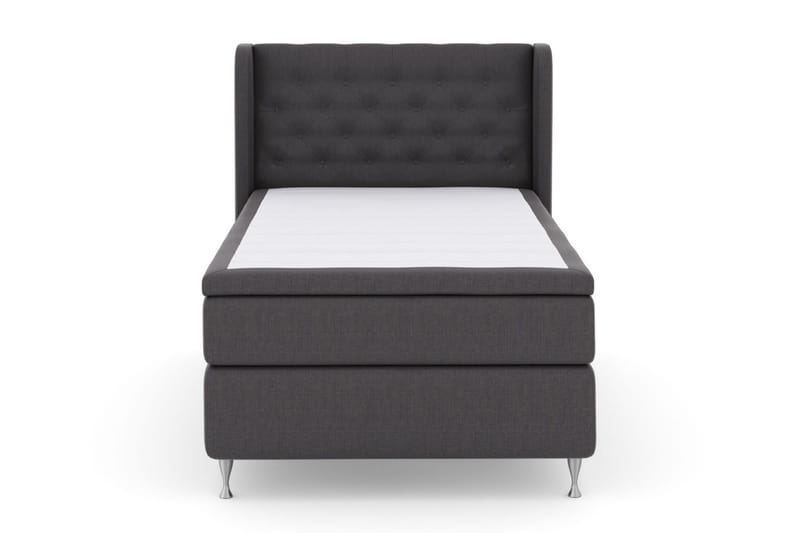 Select No 6 Komplett Sängpaket 120x200 Fast Memory/Pocket, Mörkgrå/Silver