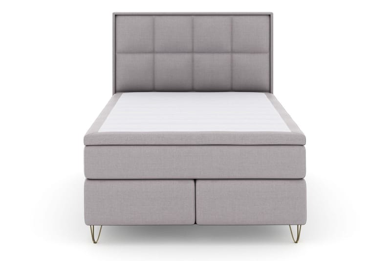 Select No 6 Komplett Sängpaket 140x200 Fast/Medium Watergel - Ljusgrå/Metall V-form - Möbler - Säng - Komplett sängpaket