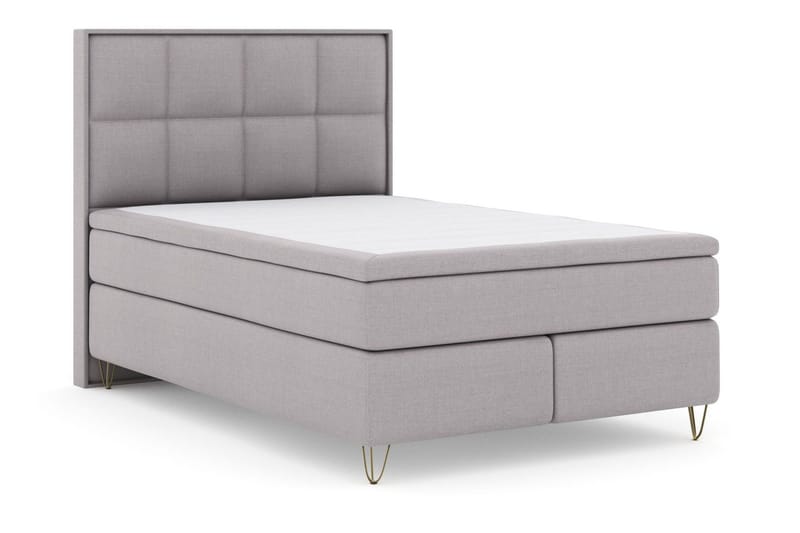Select No 6 Komplett Sängpaket 140x200 Fast/Medium Watergel - Ljusgrå/Metall V-form - Möbler - Säng - Komplett sängpaket
