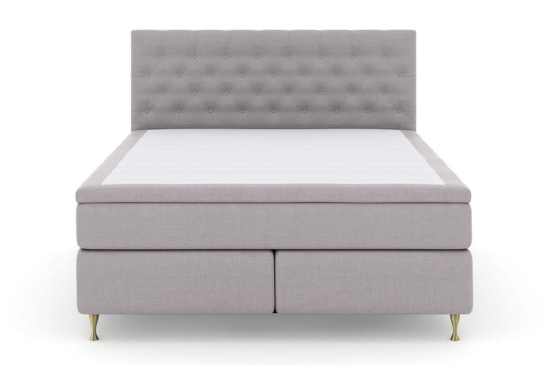 Select No 6 Komplett Sängpaket 160x200 Fast/Medium Watergel, Ljusgrå/Guld