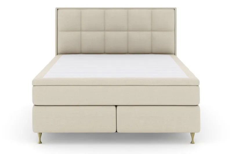 Select No 6 Komplett Sängpaket 180x200 Fast Watergel, Beige/Guld