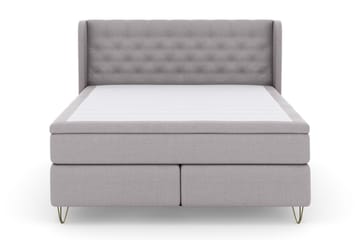 Select No 6 Komplett Sängpaket 180x200 F/M Memory/Pocket - Ljusgrå/Metall V-form - Möbler - Säng - Komplett sängpaket