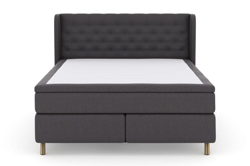 Select No 6 Komplett Sängpaket 210x210 Fast/Medium Watergel, Mörkgrå/Koppar
