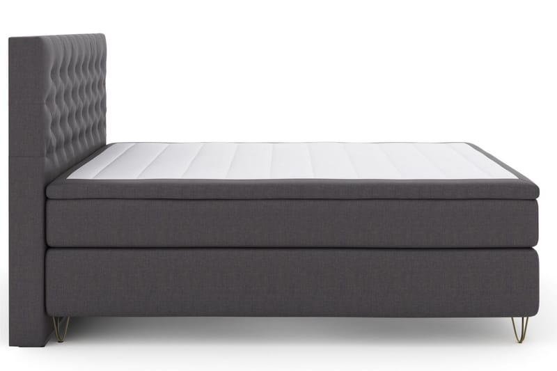 Select No 6 Komplett Sängpaket 210x210 Fast/Medium Watergel - Mörkgrå/Metall V-form - Möbler - Säng - Komplett sängpaket