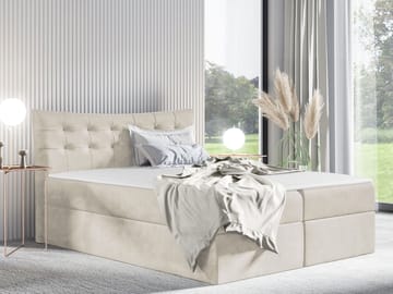 Sirel Sängpaket Kontinentalsäng 200x200 cm - beige - Möbler - Säng - Komplett sängpaket