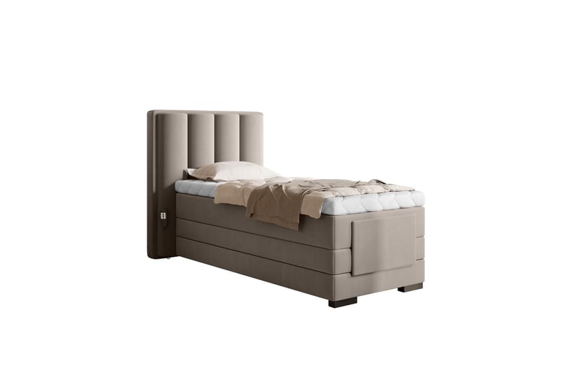 Banti Ställbar Kontinentalsäng 90x200 cm - Beige - Möbler - Säng - Ställbara sängar