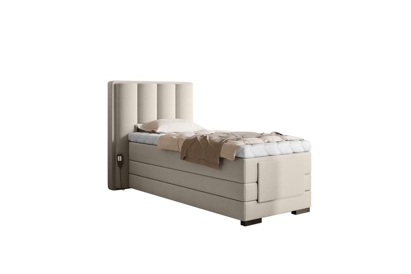 Banti Ställbar Kontinentalsäng 90x200 cm - Beige - Möbler - Säng - Ställbara sängar