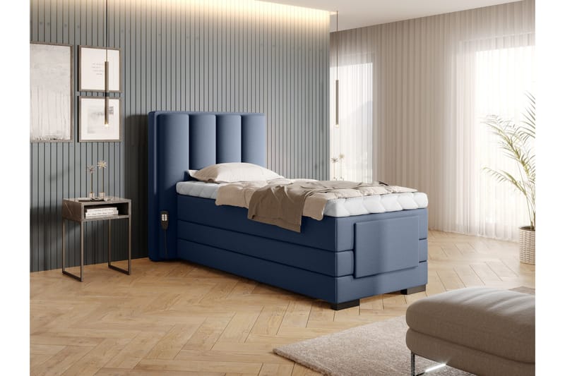 Banti Ställbar Kontinentalsäng 90x200 cm - Blå - Möbler - Säng - Ställbara sängar